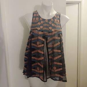 Akemi & Kin gently worn semi sheer tank